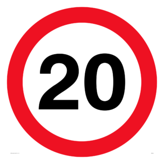 Speed Limit Sign 20 kph